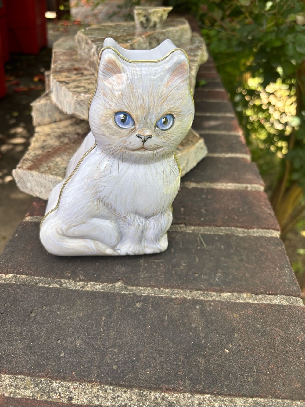 White Cat Decorative Tin for Pet Treats or gifts - 8 available